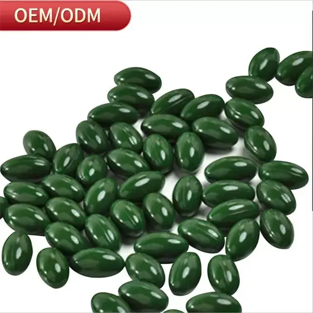 Own brand 500mg natural food spirulina soft capsules improve immunity improve sleep regulate blood lipids spirulina soft capsule