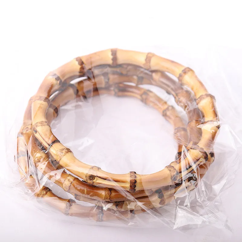 Bamboo handle DIY manual bag material round bamboo circle ring for DIY bag handbag handle,Real bamboo handle for crafts sewing