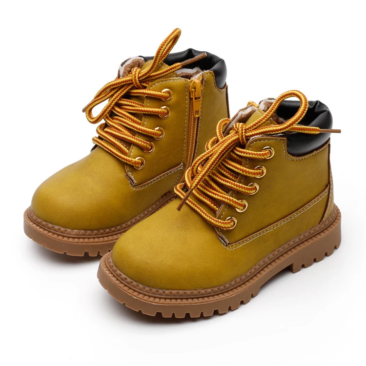 Осень 2020, новый стиль, ботинки для мальчиков и девочек, кожаные ботильоны