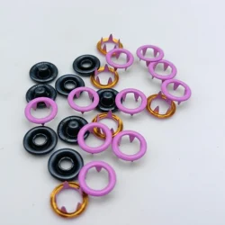 custom 9.5mm double brass prong ring snap button for clothing