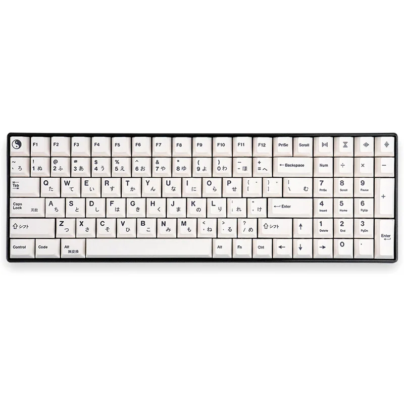 Personalized Tai Chi White PBT Keycap 139 Keys DYE-SUB Cherry Profile Keycaps For Cherry MX 61/68/87/108 Mechanical Keyboard