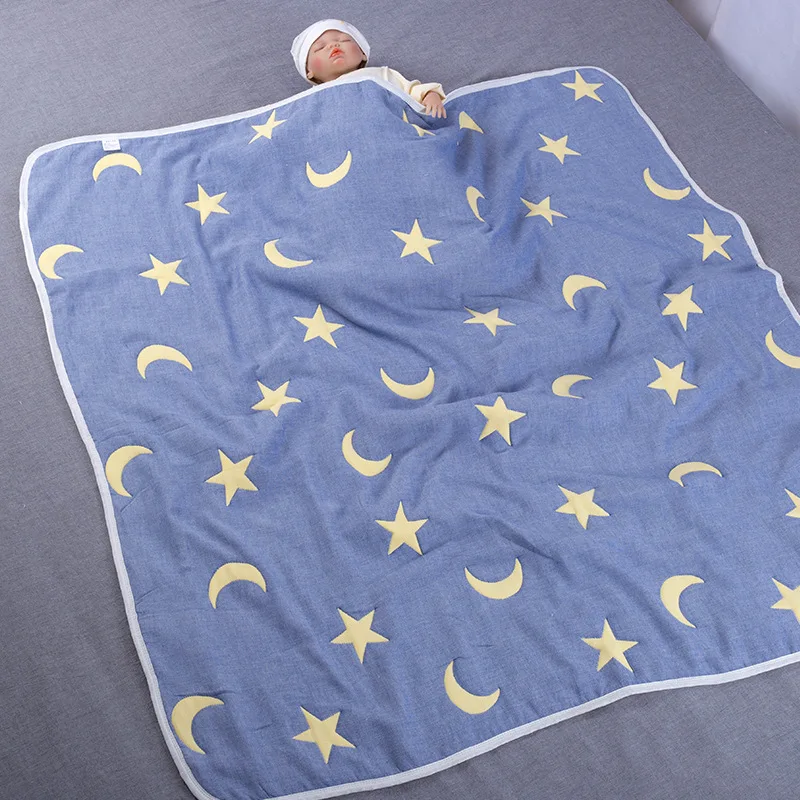 Lovely Cotton Gauze Ten-Layers baby children Quilt Baby Thickened Blanket Towel bed baby nap sleeping Air conditioning room