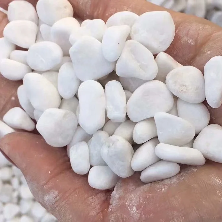 Landscaping 3-5mm snow white marble pebble