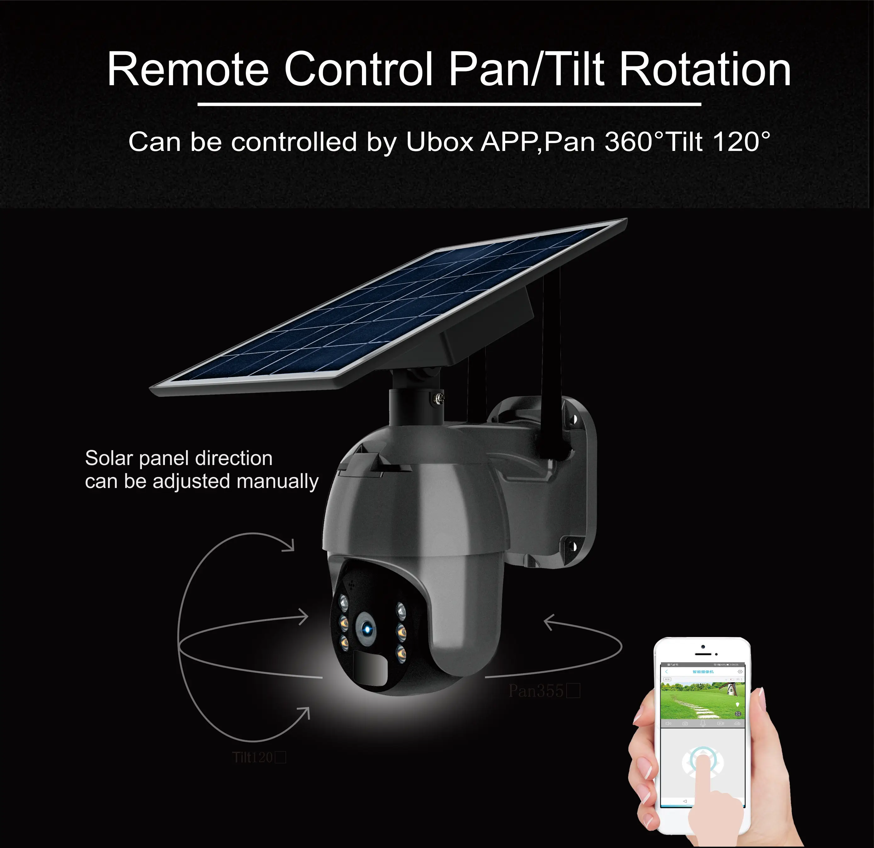 Наружные умные камеры наружного видеонаблюдения Tuya Smart 4G Wifi HD 1080P 2MP PTZ IP Netword на солнечной