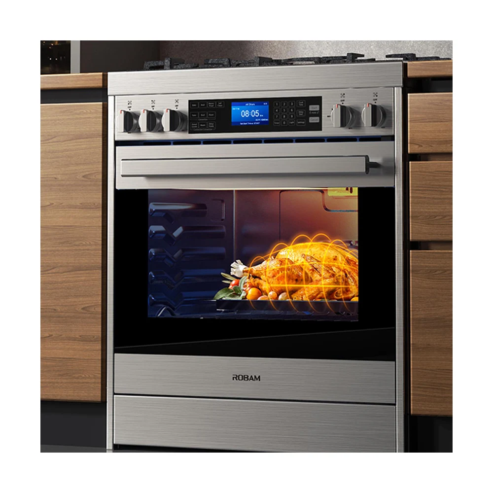  Отличный двойной топливный диапазон Robam G517K материал 18000 BTU супер огнеупорная нержавеющая сталь 5 0 куб. Фут с электрической скользящей