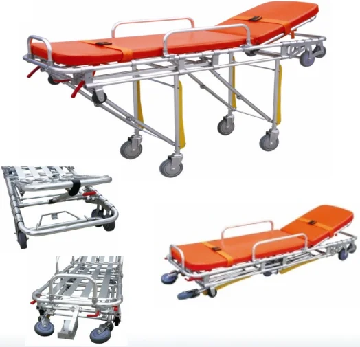 
Made in China top quality emergency stretchers trolley ambulance stretcher beds in China 