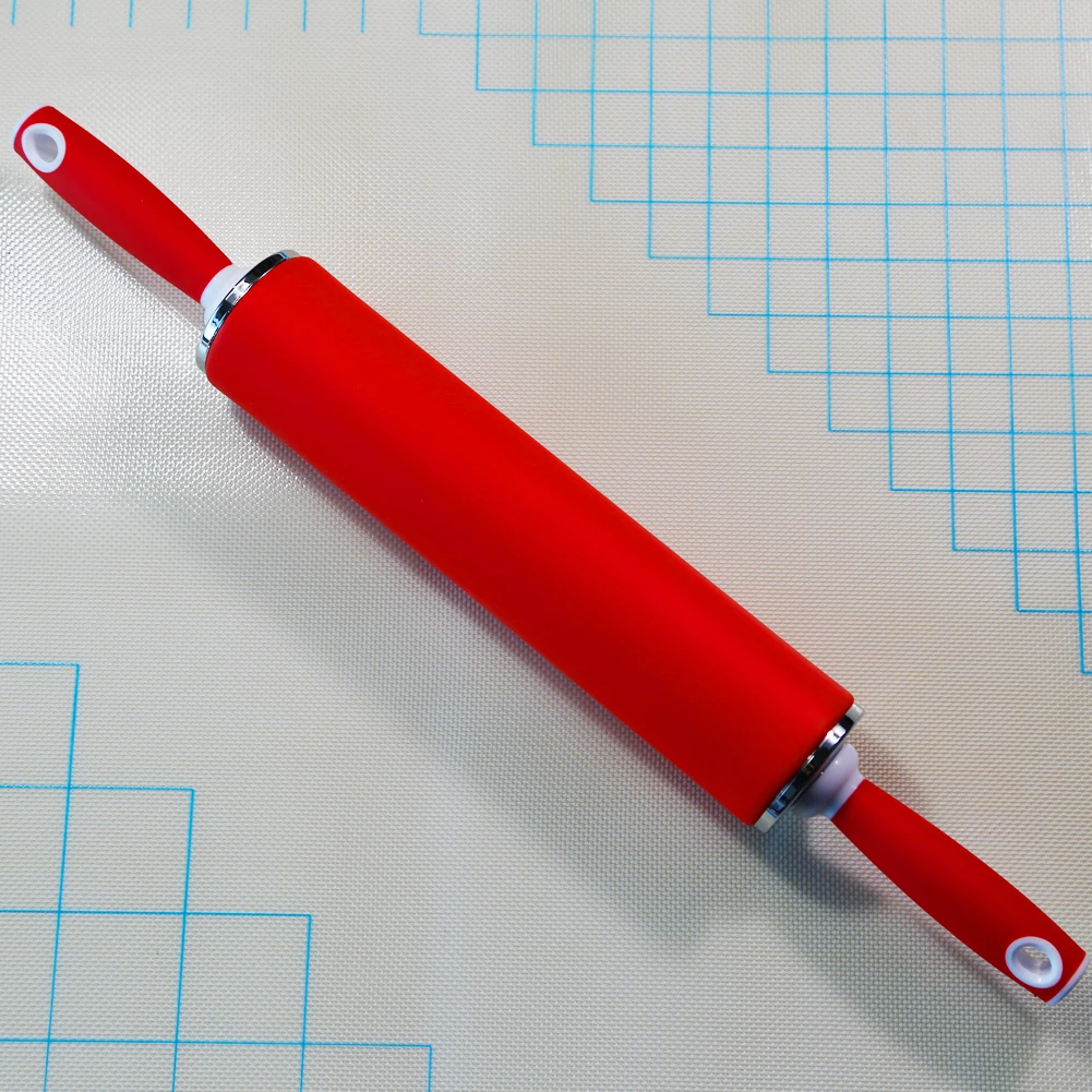 High Quality Baking Tools Nonstick Roller Pin Silicone Rolling Pin Pastry Mat Tool Set Kneading Pad Pastry Mat Tool Set