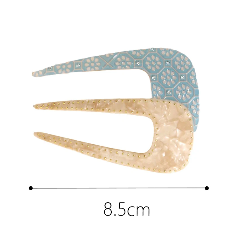 XinMei custom eco friendly cellulose acetate hair combs hairpin wholesale two toned hairpins Japanese designer hair pin combs