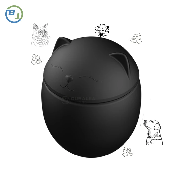 OBJ Memorial Hot product Silicone pet souvenir urn Dog funeral supplies Cat coffin storage box Animal sacrifice box