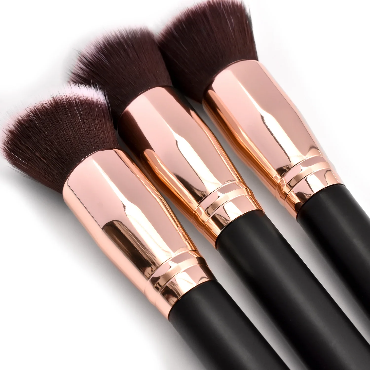 Luxury logo makeup brush Flat Top Foundationi brush contour brush for Liquid Cream Power Pro Quality Synthetic Dense Bristles