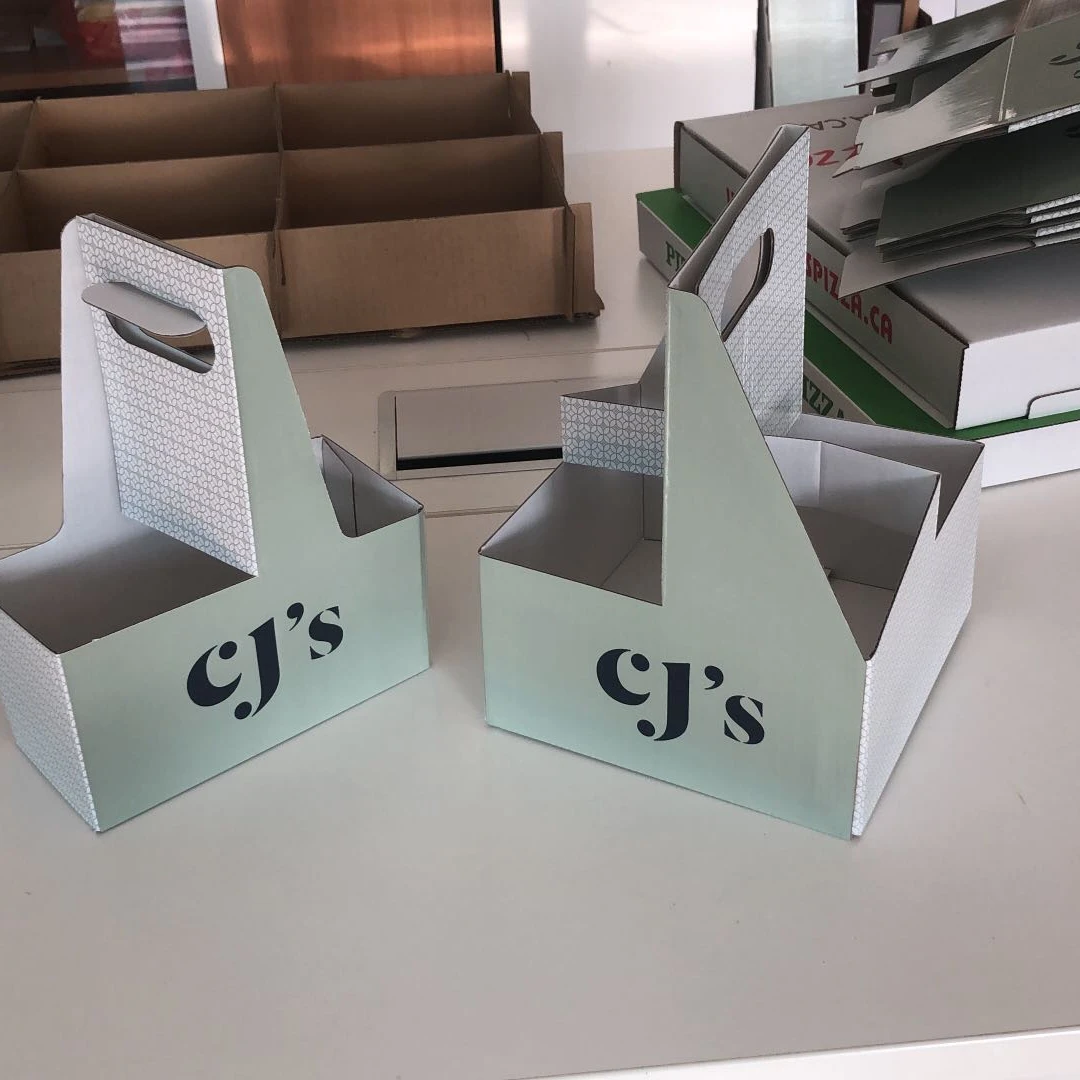 Оптовая продажа на заказ, гофрированная крафт-бумага, картонный домик, Gable Top Cup, подарочные коробки для тортов с ручкой