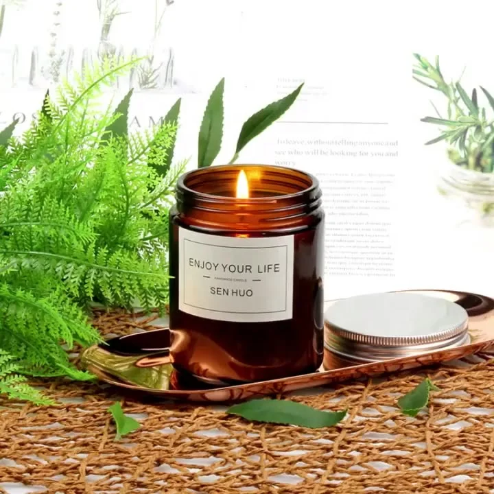 Handcrafted small tea cup scented candle accompanied by hand decoration smokeless romantic scented candle wholesale