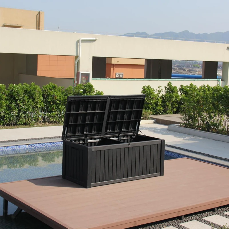 Composite Garden Storage Box Outdoor Waterproof Table Storage Bin