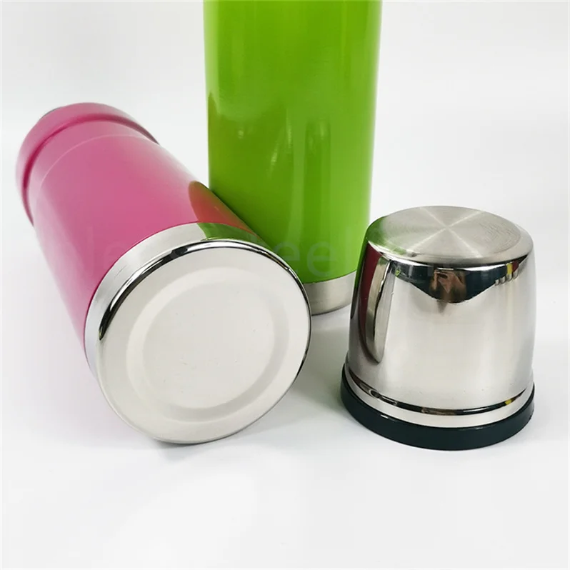 Promotion Custom Logo Sports Insulated 304 Double Layer Stainless Steel Bullet Shape Vacuum Flasks Outdoor Portable Water Bottle