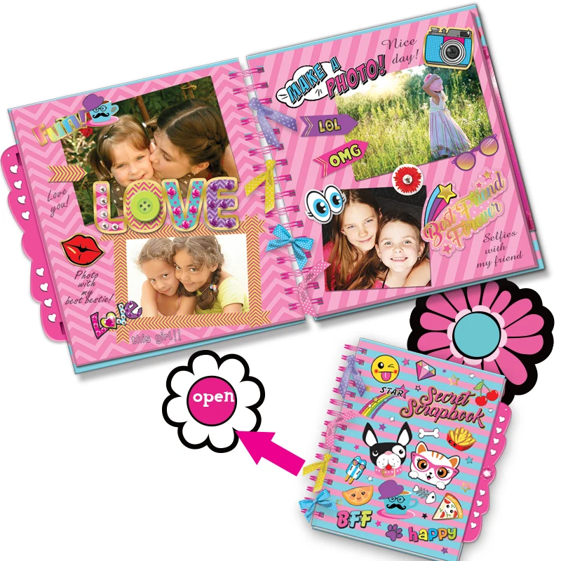2023 free notebook   Craft Kits for Kids- Secret Lock Journal & Pom Pom Pen stick book notebook