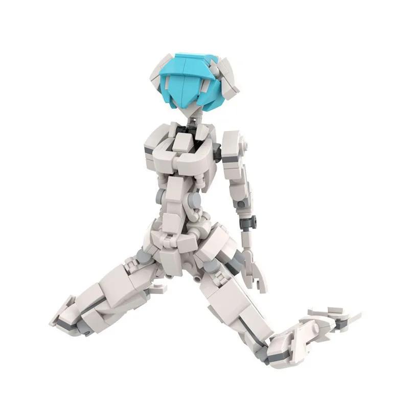 Jizai 3D MOC Building Block Set compatible with alegos Bunny machine Mech girl puzzle Building robot 3d model