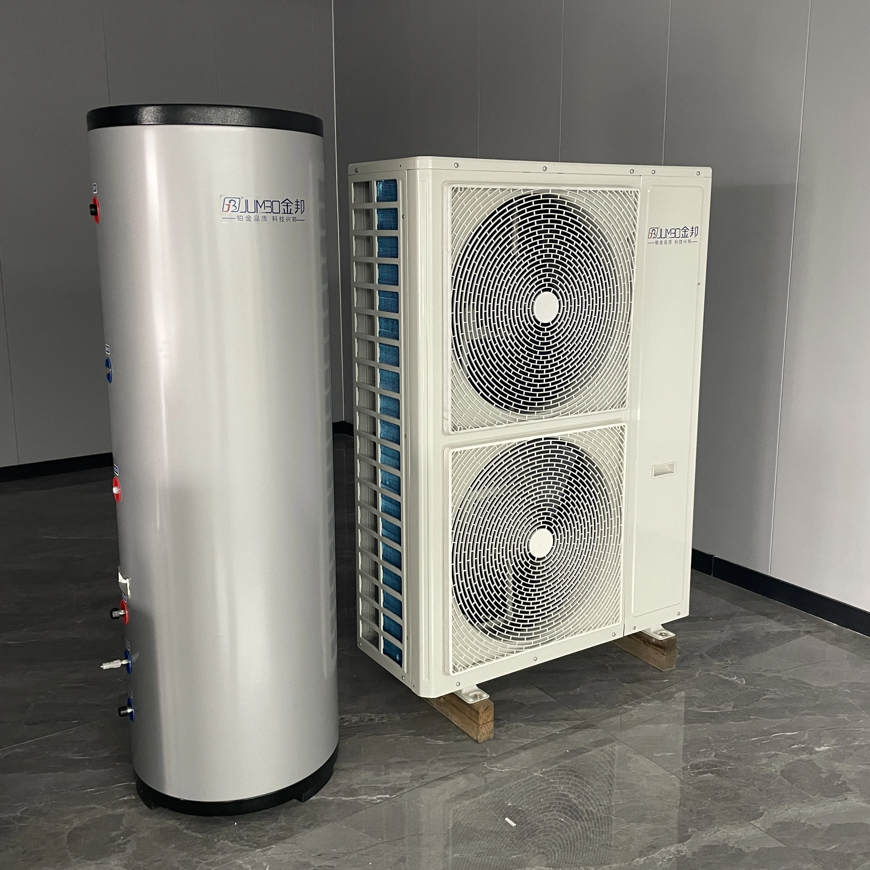 The factory sells heat pump air to air 8KW 100-500L domestic air source heat pump water heater