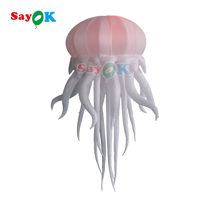 Sea Event Party Decoration Inflatable Jellyfish Inflable Hanging LED Lighting Inflatable Model