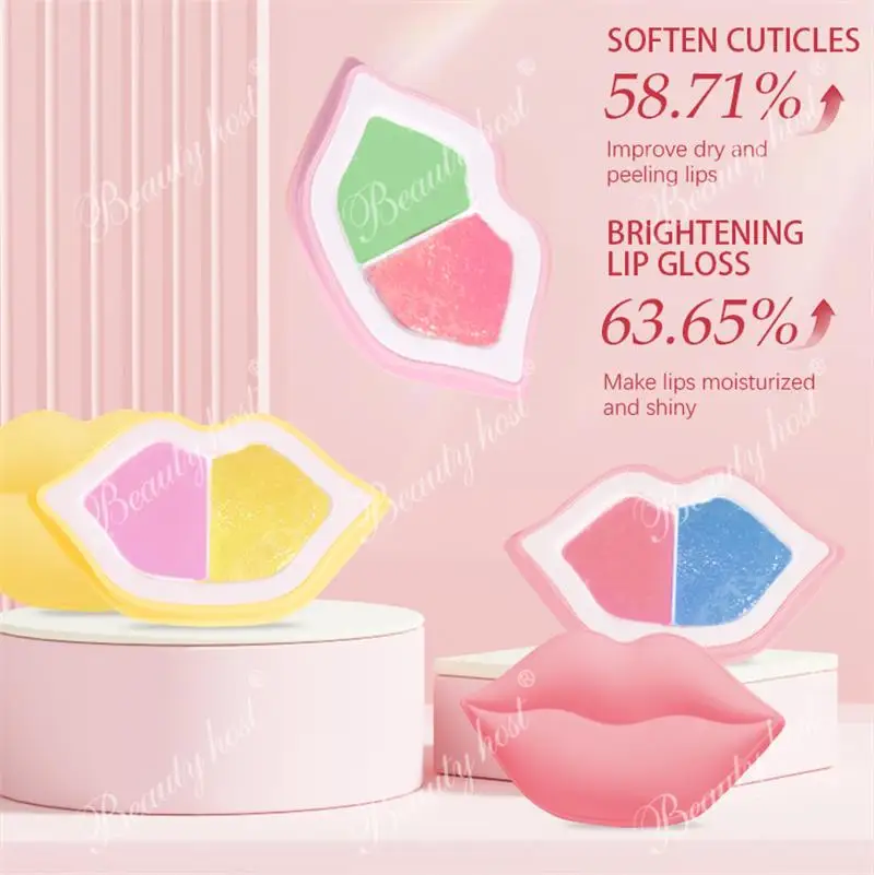 2 In 1 Natural Travel Lip Care Kit Exfoliating Peeling Peach Scrub Hydrating Moisturizing Shea Butter Lip Mask Lip Care Set
