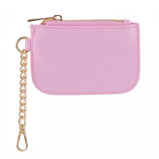 Low MOQ customized key case Colorful coin purse Nylon Classic Mini Keychain Wallet