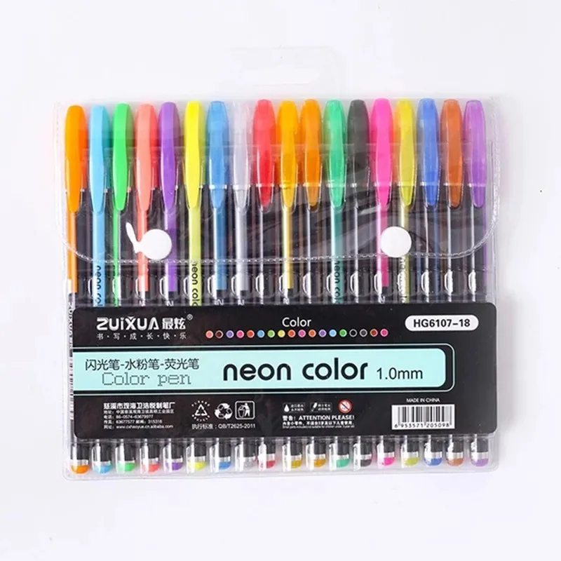 ZUIXUA HG6107 Neon Pen 12 colors Highlighter Set Wholesales Pastel Pen 1.0mm Color Pen Set