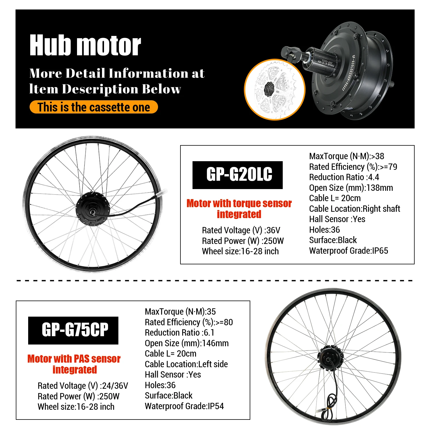 GreenPedel Ebike Conversion Kit Electric Bike Kit 250w 350w 500w 750w 1000w 1500w Motor with Torque Sensor Integrated