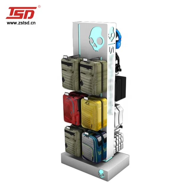 custom luxury shop floor metal hanging hand bag display rack  retail shop bag  display stand