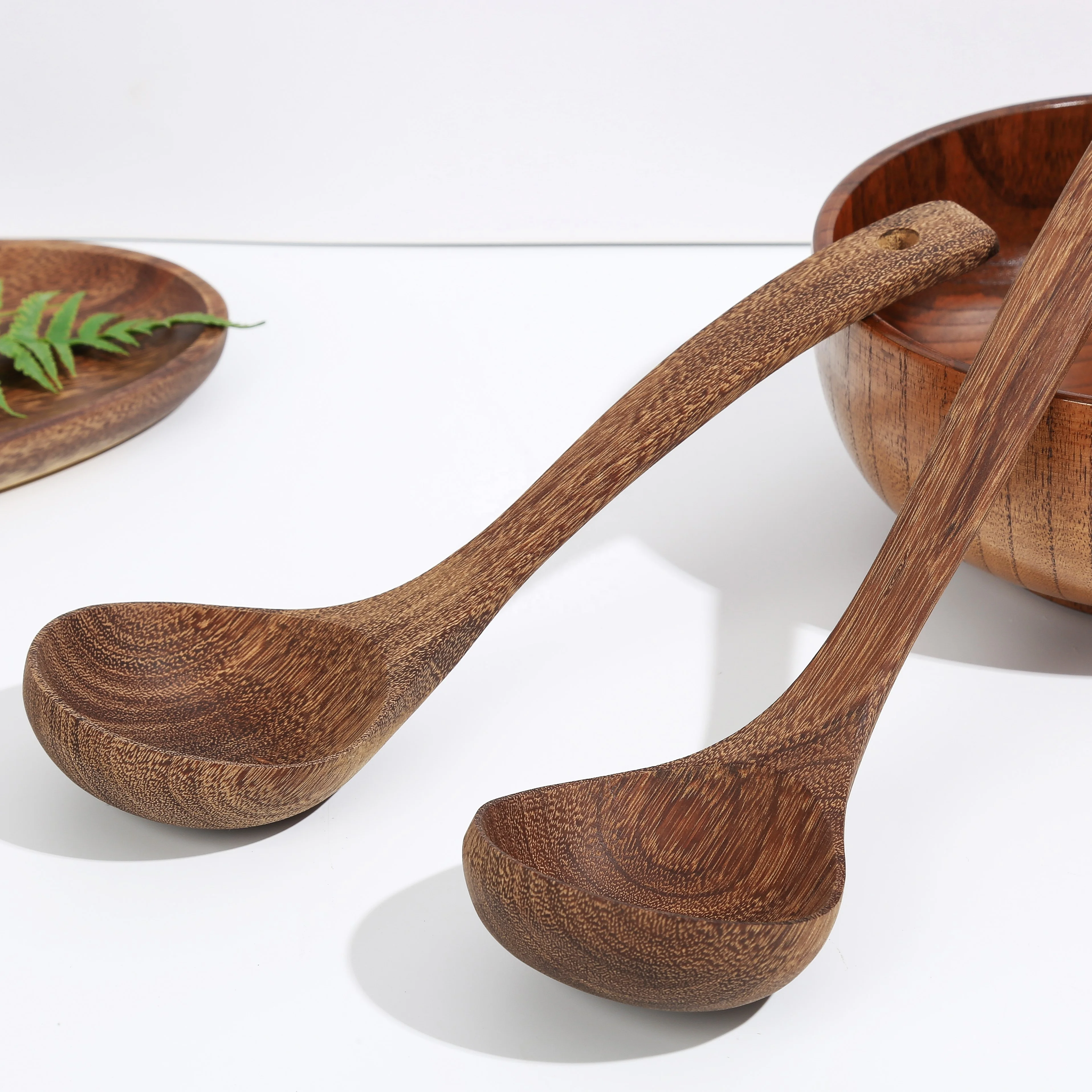 Natural Eco Friendly Heat, Resistant Bamboo Spurtle Kitchen Utensils Acacia Teak Wood Spoon Spatual Spurtle Sets