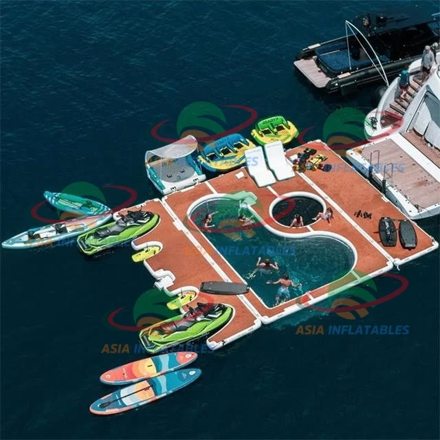 Factory Price Inflatable Pool Dock Floating in Water Sports Inflatable Water Platform for Adult and Kids