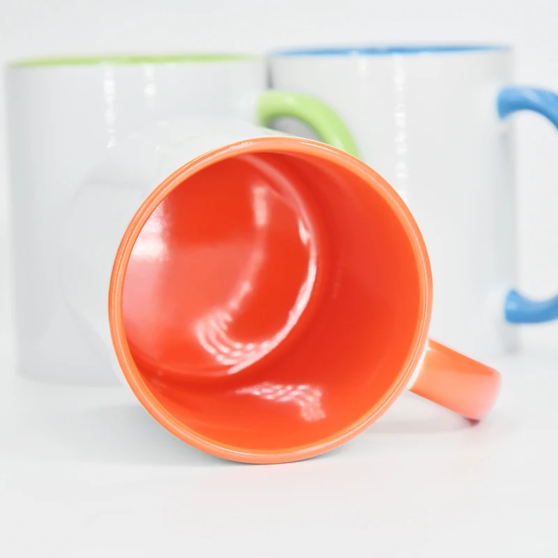 US Warehouse 11oz Sublimation blanks Ceramic Mugs with Logo Custom Drinking Cup with Handle