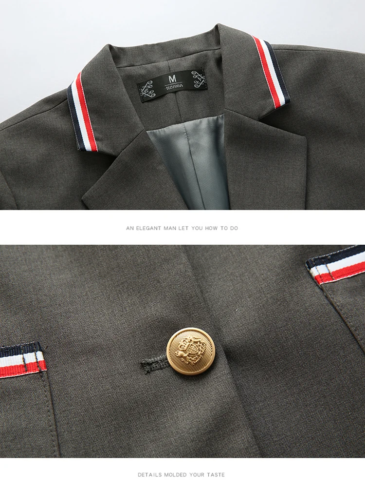 custom Japanese style school suit pleated short skirt white shirt and tuxedo jacket four piece set for girl