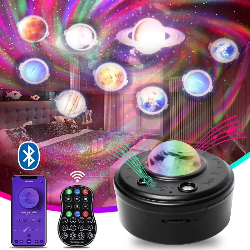 10 планет ночник со звездами USB Bluetooth шариковый светильник СВЕТОДИОДНАЯ Лампа для проектора детей спальни украшения подарки