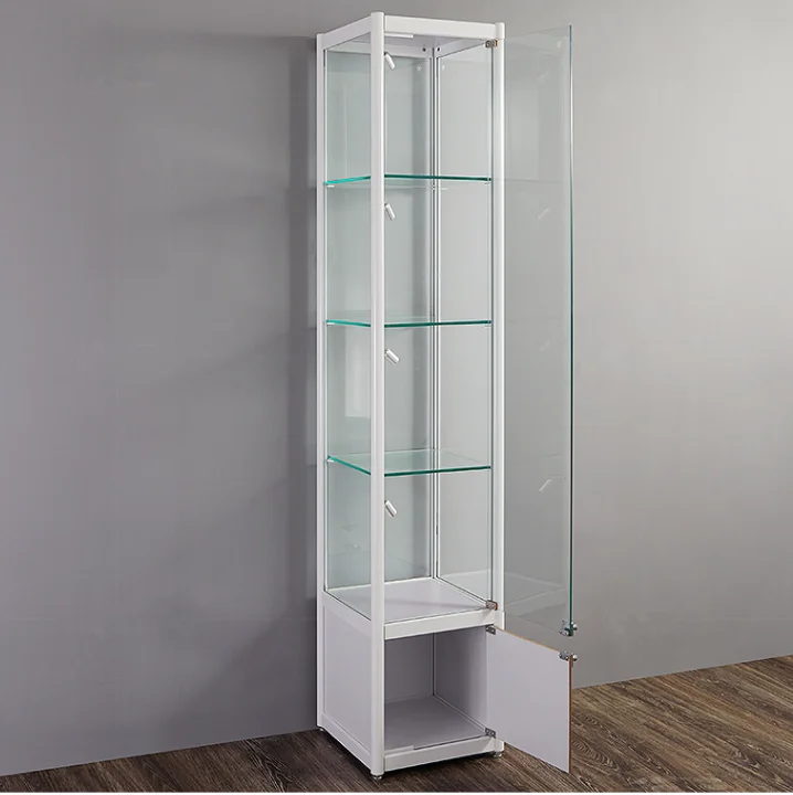 Cheap price Glass tower glass display cabinet for cell phone