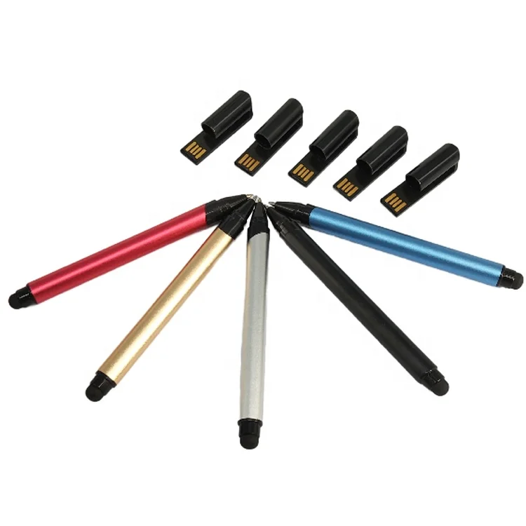 Customized Logo Gift 3in1 writing ballpoint pen Usb flash drive 32gb pendrive with pen 4gb 8gb 16gb 64gb pen as usb stick