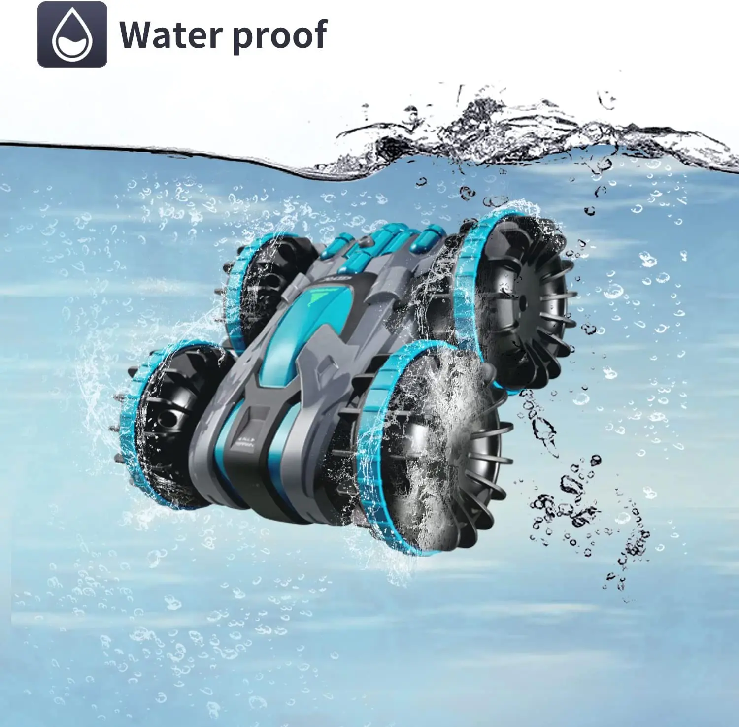 New 2.4G Four Wheel Stunt Drive 2 In 1 Double Sided Stunt Waterproof Amphibious Rc Car for Children