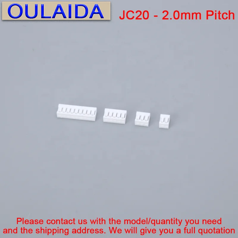 OULAIDA JC20 2.0 WHITE STRIP CONNECTOR 2.0mm HOUSING WAFER TERMINAL HX20010-PT HX20010-Y MOLEX JST (Terminal+Housing) 2P-28Pin