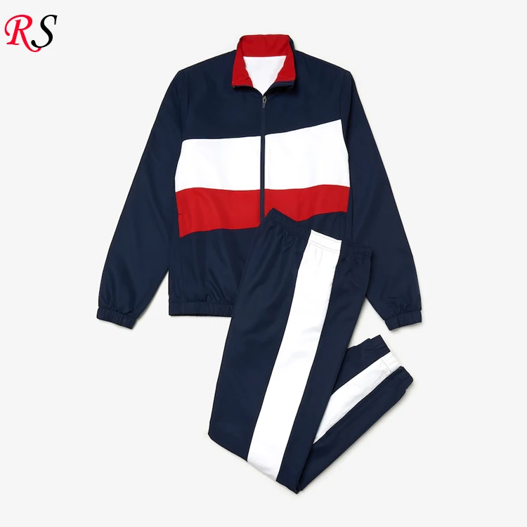 Wholesale Factory Customize Tracksuits Custom Mens Sport Colorblock Track Suit