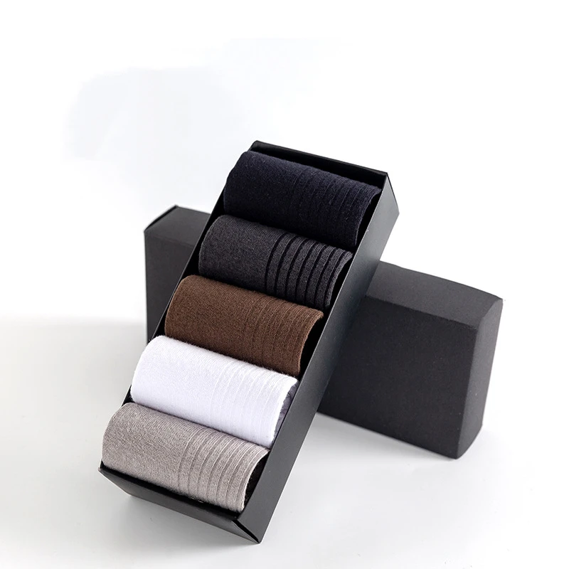 Носки мужские из чистого хлопка, впитывающие пот, в средней упаковке