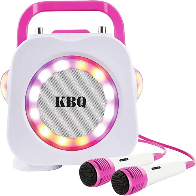 Kids Karaoke Machine with 2 Microphones Bluetooth Portable Karaoke Speaker KBQ-2105 in stock