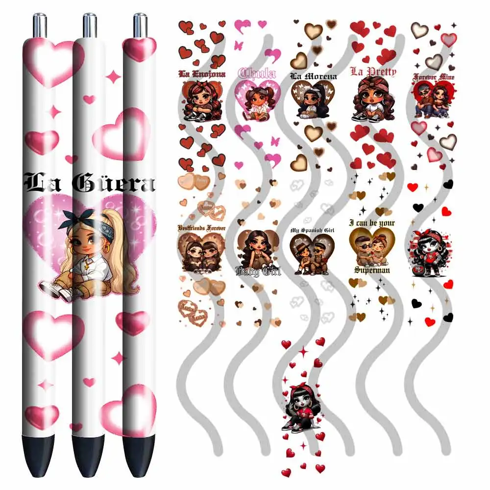 Cholo Love Custom UV DTF Pen Wraps Waterproof Adhesive Stickers for Football and Baseball PVC Material Decoration Decal