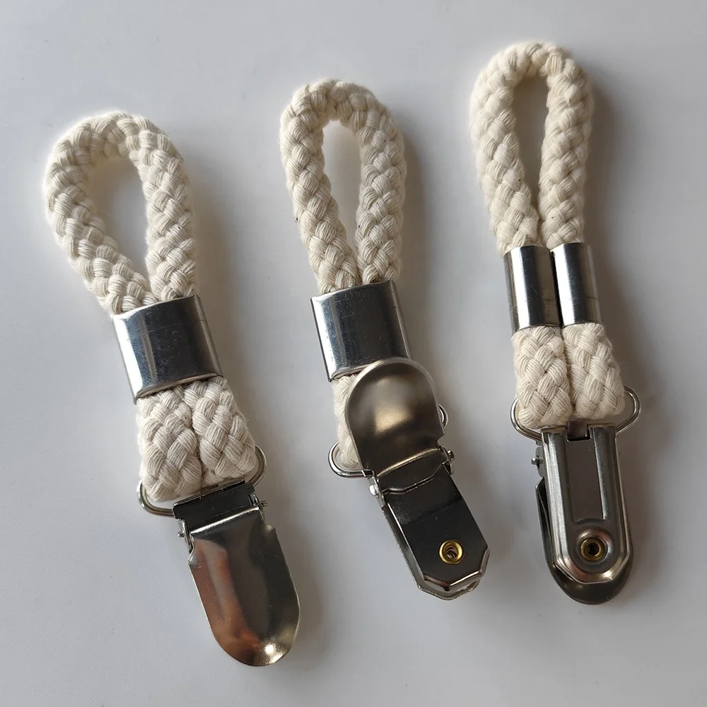 Kitchen bathroom woven cotton hand towel loop clamps tea towel hooks loops clips
