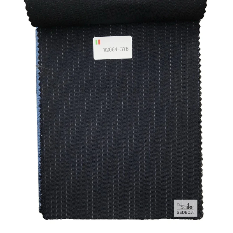 
italian striped cashmere wool fabric for Custom made Mens suit 