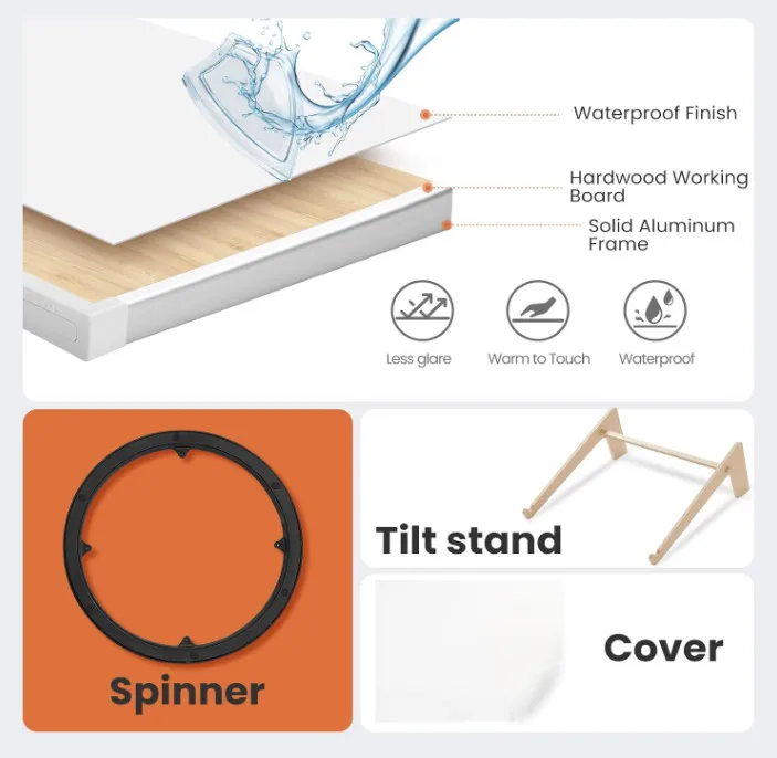 Wholesale Customized Creative Decorative Portable Lazy Susan 1500 Pieces Rotating Puzzle Board With Drawers and Cover