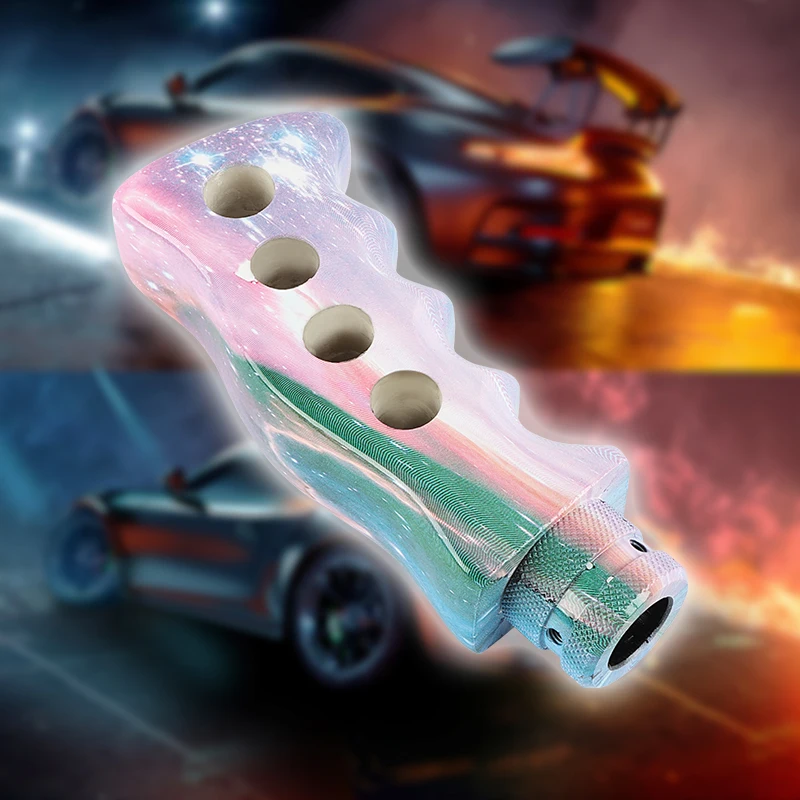 Custom  Resin Gear Knob Car Universal Auto Knife Handle Gear Shift Knob Doodle Slotted Pistol Grip Handle Manual Gear Shift Knob