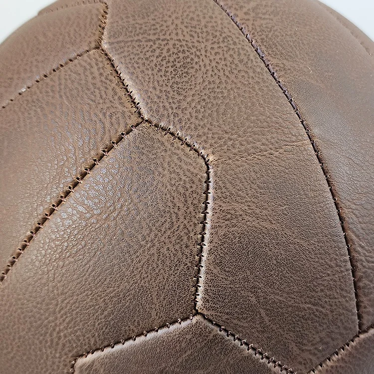Cheap Price High Quality Machine sewn Retro Vintage Leather Soccer Ball