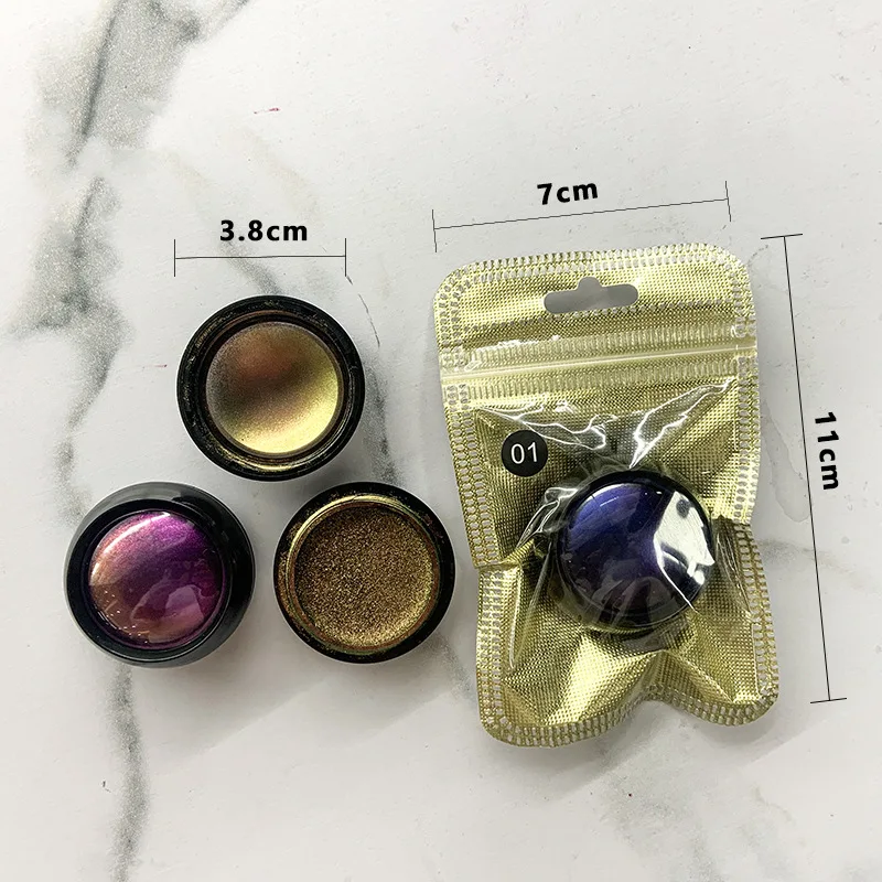 Wholesale Glitter Eyeshadow Single 18 Colors Optical Chameleon Eye Shadow In Small Bottle Duochrome Eyeshadow