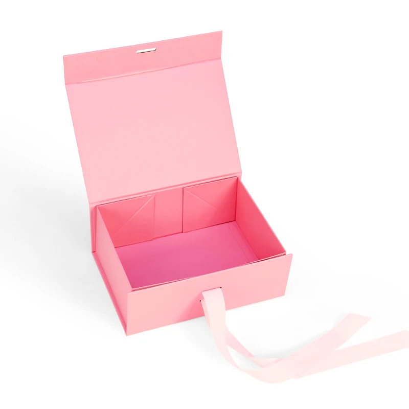 Custom Printing Luxury Rigid Folding Black Paper Packaging Magnet Closure Lid Cardboard Folding Magnetic Gift Box with Logo