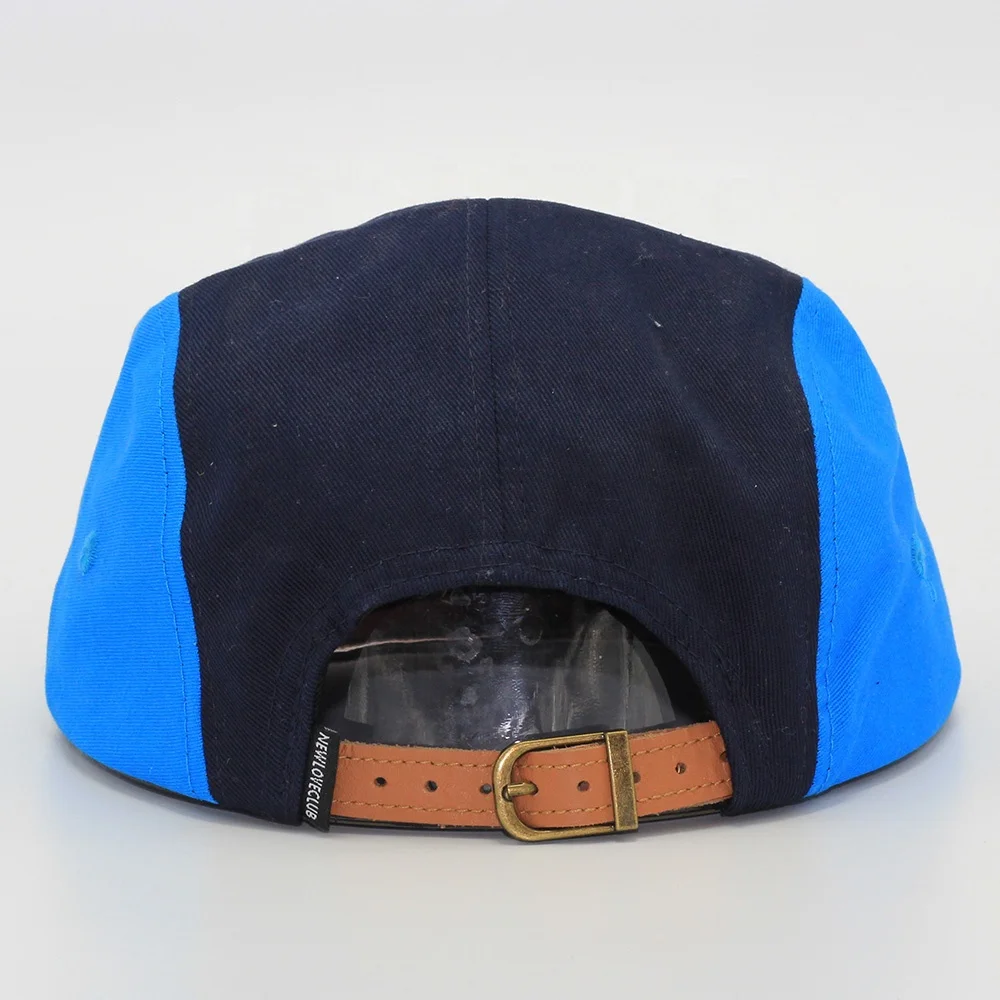 
Alegria New Fashion Wholesale Flat Brim Cotton Custom Color Block 5 Panel Camp Hat 