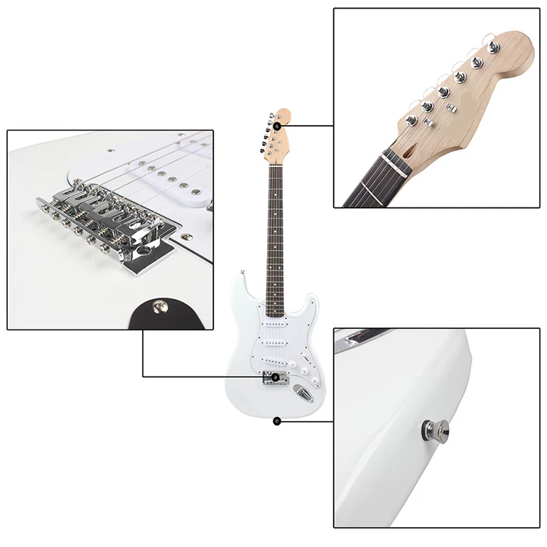 Paisen classical acoustic electric white basswood electric guitar custom with OEM/ODM electric guitar