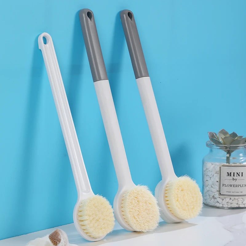 two-sided  PP Bath Body Shower Cleaning Tool Eco-Friendly Scrub Brush with Long Handle Soft Bristles Car Wash Baby Care